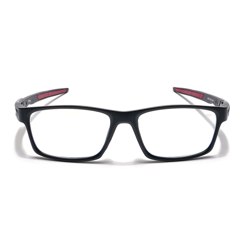 Voyage Striker Black Rectangle Eyeglasses for Men & Women - MG6144-C6