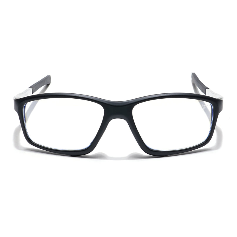 Voyage Striker Black Rectangle Eyeglasses for Men & Women - MG6145-C1