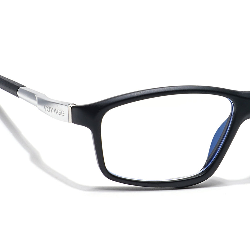 Voyage Striker Black Rectangle Eyeglasses for Men & Women - MG6145-C1