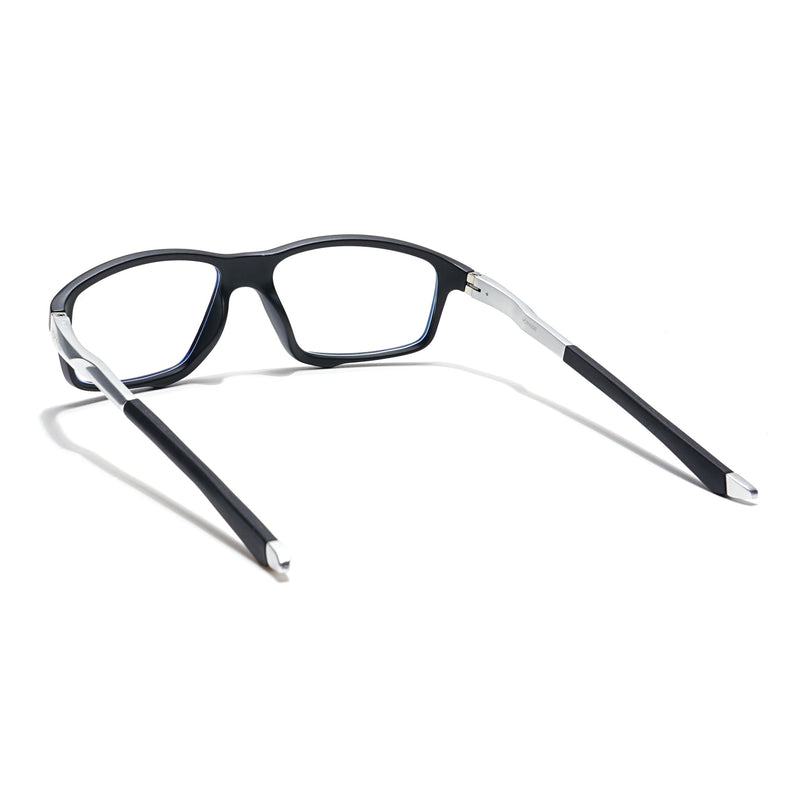 Voyage Striker Black Rectangle Eyeglasses for Men & Women - MG6145-C1