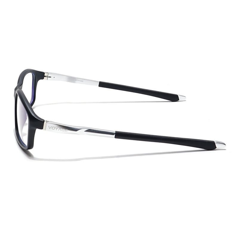 Voyage Striker Black Rectangle Eyeglasses for Men & Women - MG6145-C1