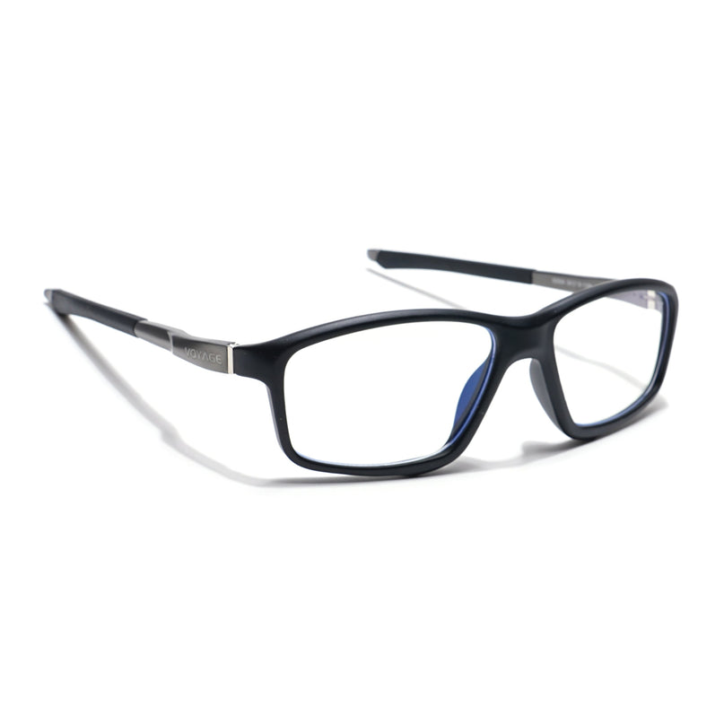 Voyage Striker Black Rectangle Eyeglasses for Men & Women - MG6146-C2