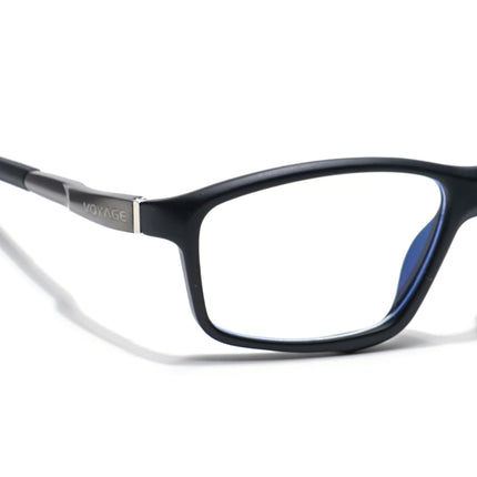 Voyage Striker Black Rectangle Eyeglasses for Men & Women - MG6146-C2