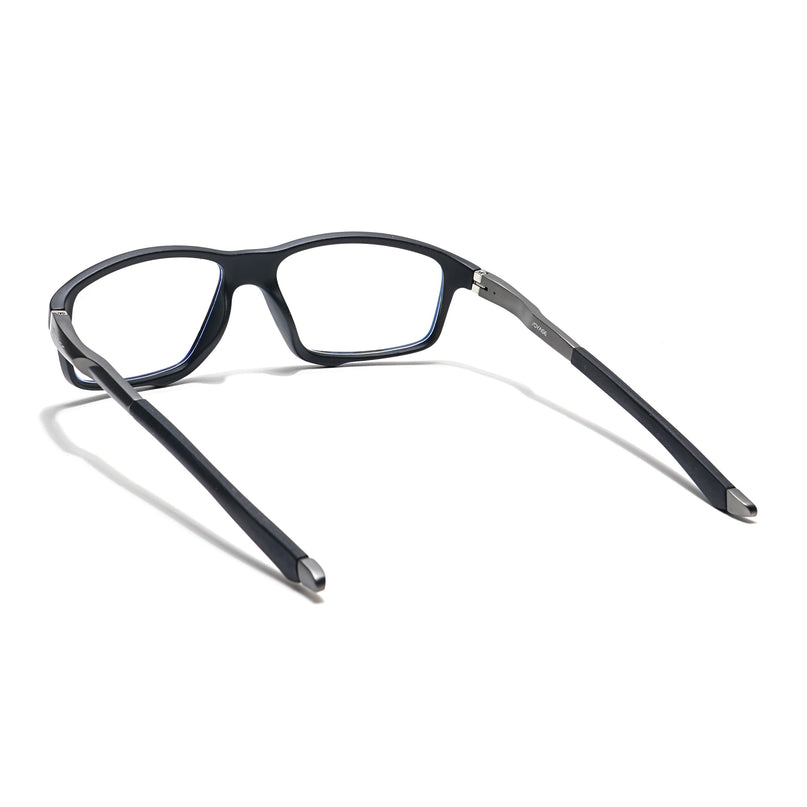 Voyage Striker Black Rectangle Eyeglasses for Men & Women - MG6146-C2
