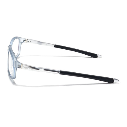 Voyage Striker Light Grey Rectangle Eyeglasses for Men & Women - MG6147-C3