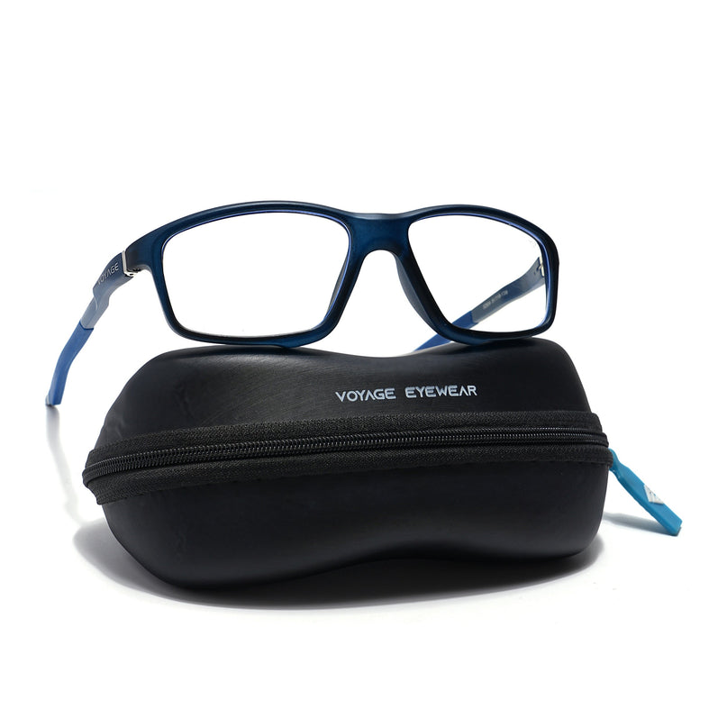 Voyage Striker Black Rectangle Eyeglasses for Men & Women - MG6149-C5
