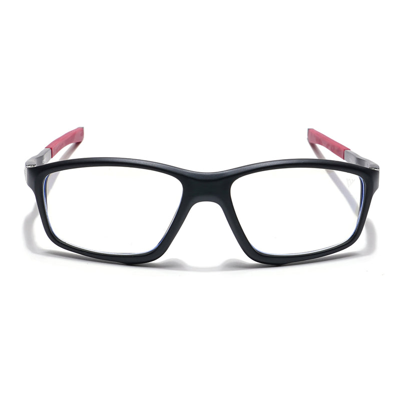 Voyage Striker Black Rectangle Eyeglasses for Men & Women - MG6150-C6
