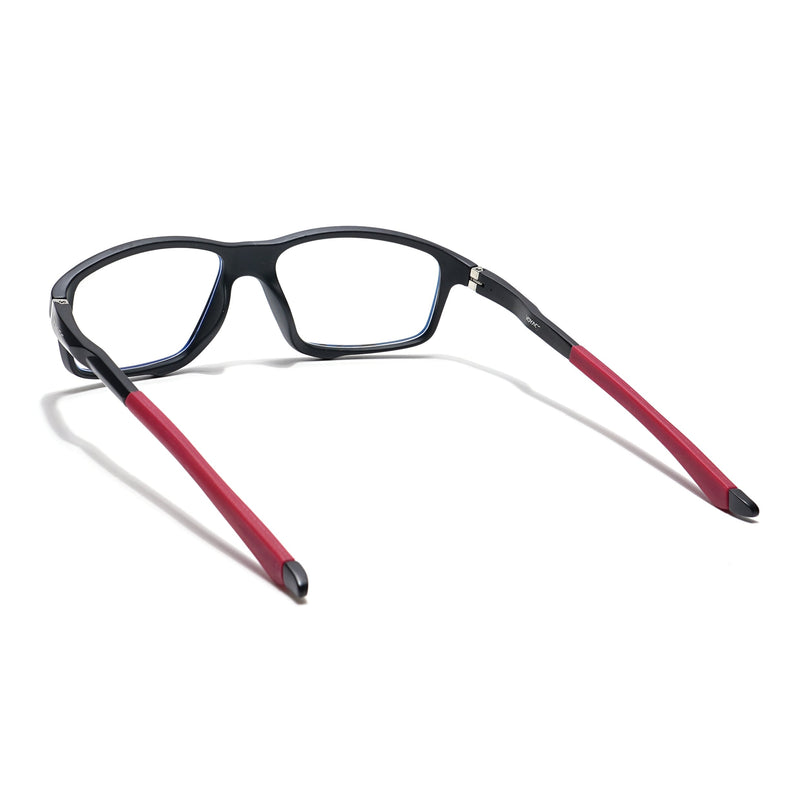 Voyage Striker Black Rectangle Eyeglasses for Men & Women - MG6150-C6