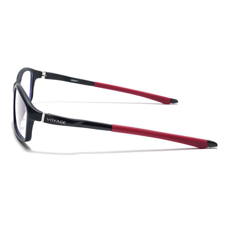 Voyage Striker Black Rectangle Eyeglasses for Men & Women - MG6150-C6
