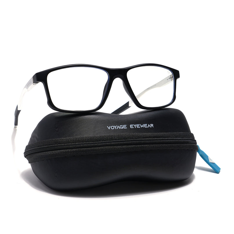 Voyage Striker Black Rectangle Eyeglasses for Men & Women - MG6151-C1