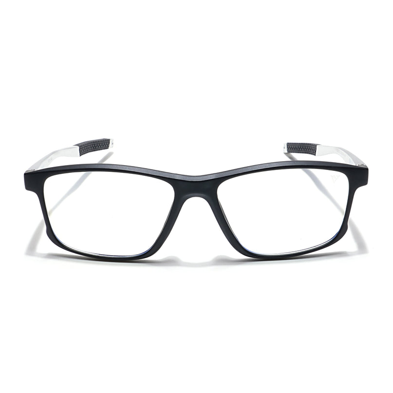 Voyage Striker Black Rectangle Eyeglasses for Men & Women - MG6151-C1