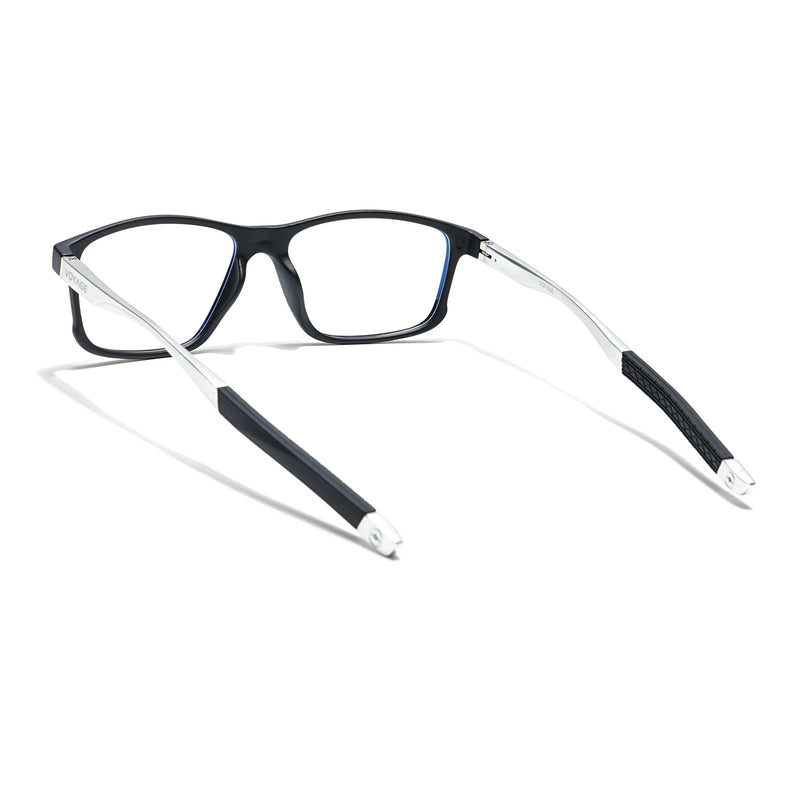 Voyage Striker Black Rectangle Eyeglasses for Men & Women - MG6151-C1