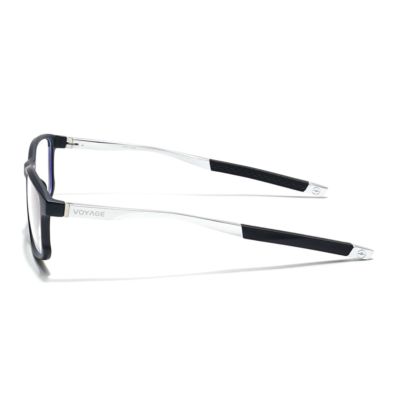 Voyage Striker Black Rectangle Eyeglasses for Men & Women - MG6151-C1