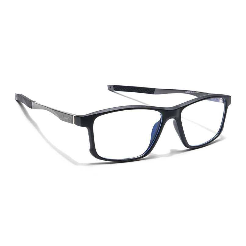 Voyage Striker Black Rectangle Eyeglasses for Men & Women - MG6152-C2