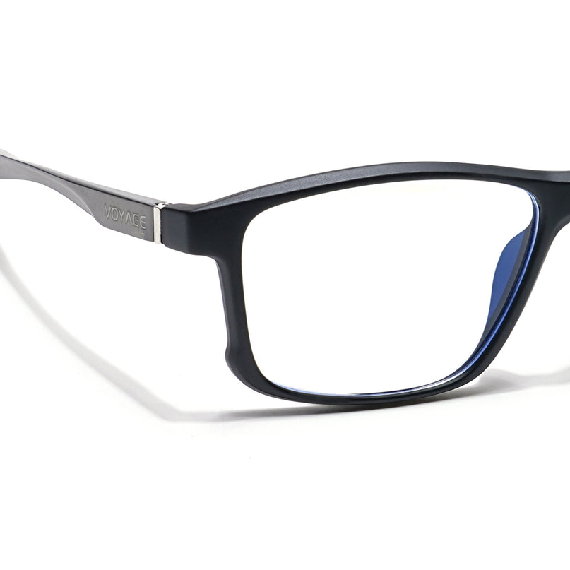 Voyage Striker Black Rectangle Eyeglasses for Men & Women - MG6152-C2