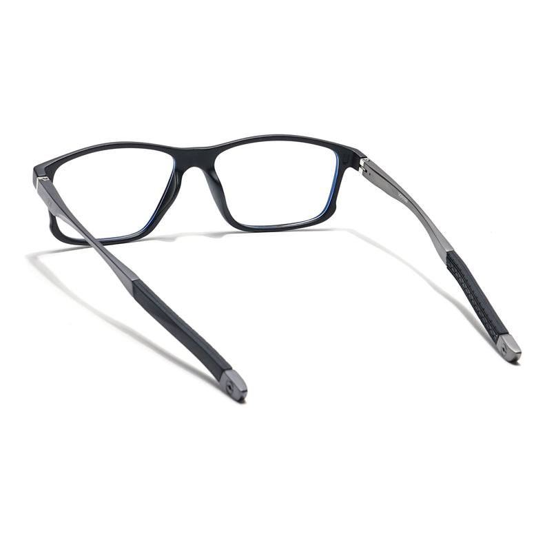 Voyage Striker Black Rectangle Eyeglasses for Men & Women - MG6152-C2