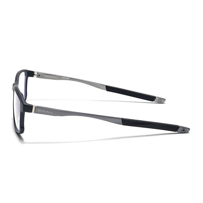 Voyage Striker Black Rectangle Eyeglasses for Men & Women - MG6152-C2