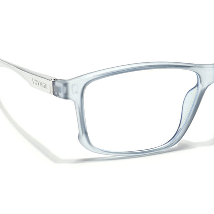 Voyage Striker Light Grey Rectangle Eyeglasses for Men & Women - MG6153-C3