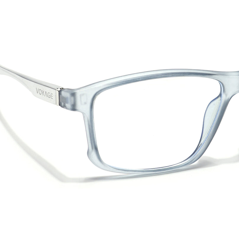 Voyage Striker Light Grey Rectangle Eyeglasses for Men & Women - MG6153-C3