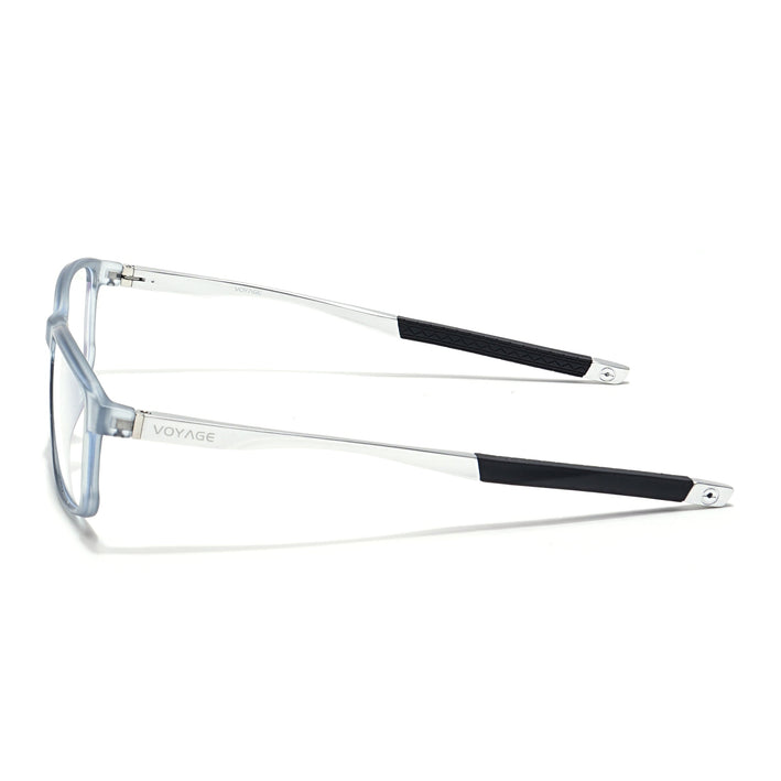 Voyage Striker Light Grey Rectangle Eyeglasses for Men & Women - MG6153-C3