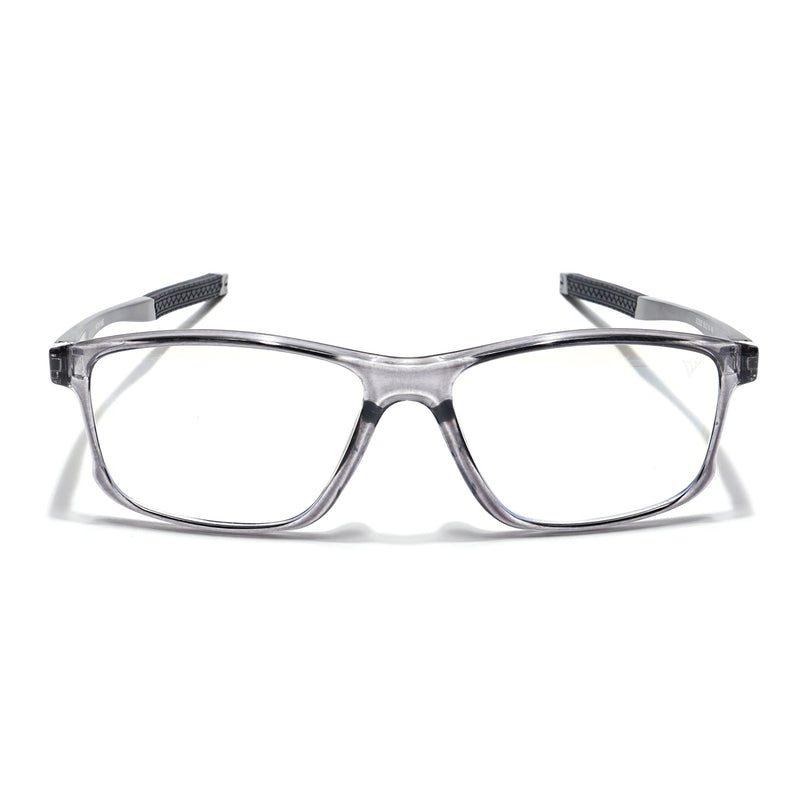 Voyage Striker Grey Rectangle Eyeglasses for Men & Women - MG6154-C4