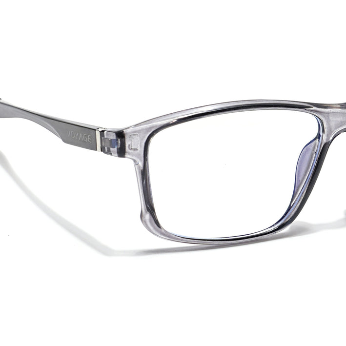 Voyage Striker Grey Rectangle Eyeglasses for Men & Women - MG6154-C4