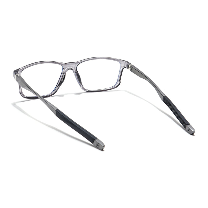 Voyage Striker Grey Rectangle Eyeglasses for Men & Women - MG6154-C4