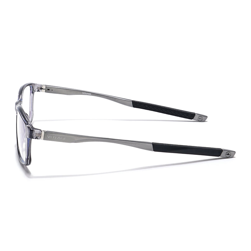 Voyage Striker Grey Rectangle Eyeglasses for Men & Women - MG6154-C4
