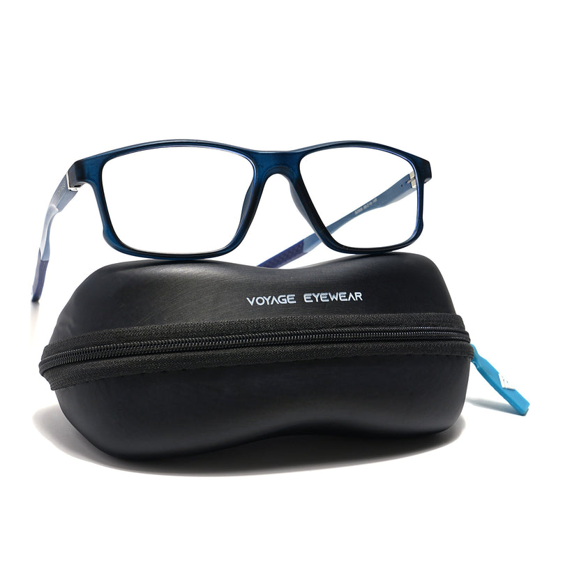 Voyage Striker Black Rectangle Eyeglasses for Men & Women - MG6155-C5