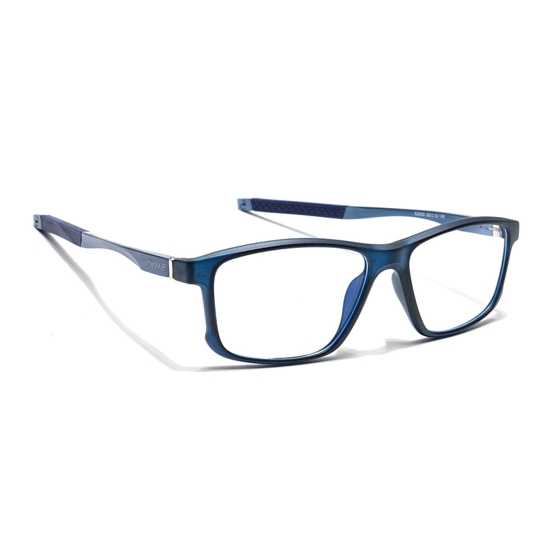 Voyage Striker Black Rectangle Eyeglasses for Men & Women - MG6155-C5