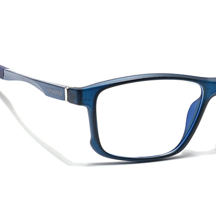 Voyage Striker Black Rectangle Eyeglasses for Men & Women - MG6155-C5