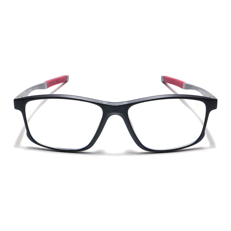 Voyage Striker Black Rectangle Eyeglasses for Men & Women - MG6156-C6