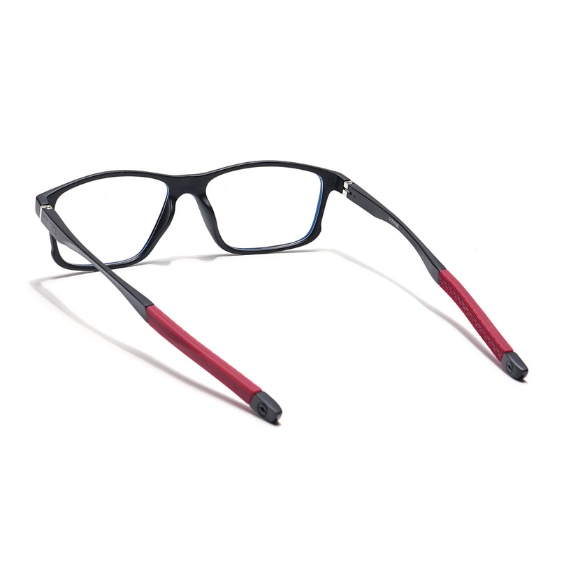 Voyage Striker Black Rectangle Eyeglasses for Men & Women - MG6156-C6
