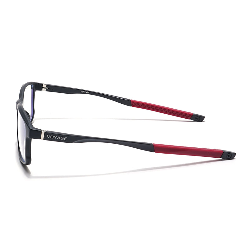 Voyage Striker Black Rectangle Eyeglasses for Men & Women - MG6156-C6