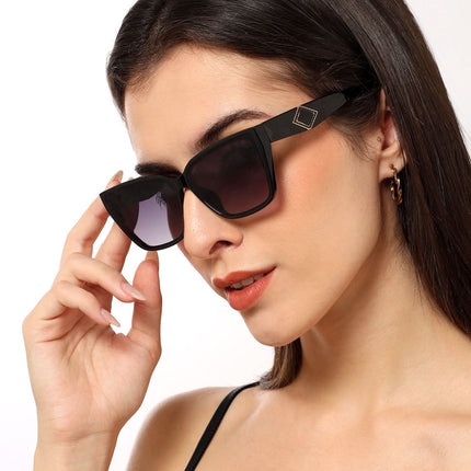 Eyejack Shine Black Cateye Sunglasses for Women (5447CL1196)