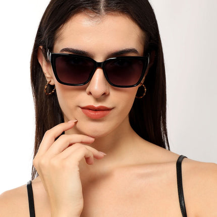 Eyejack Shine Black Cateye Sunglasses for Women (5447CL1196)