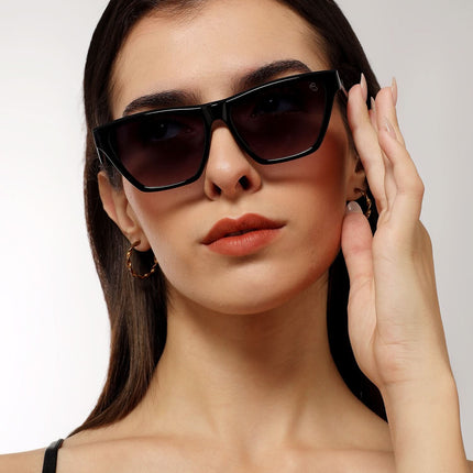 Eyejack Shine Black Cateye Sunglasses for Women (5501CL1286)