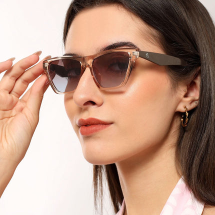 Eyejack Brown Cateye Sunglasses for Women (5501CL1291)