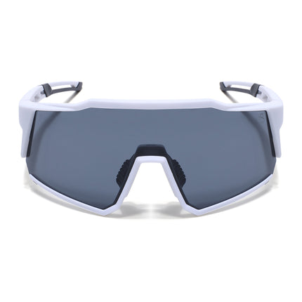 Eyejack White Wrap Around Sunglasses for Men & Women (5542CL1293)