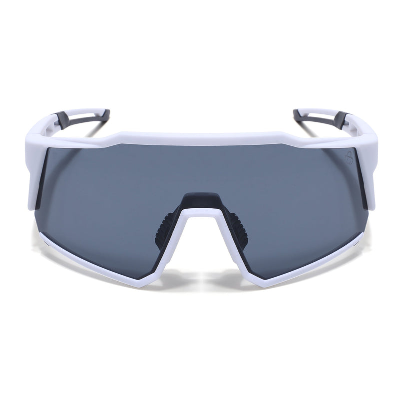 Eyejack White Wrap Around Sunglasses for Men & Women (5542CL1293)