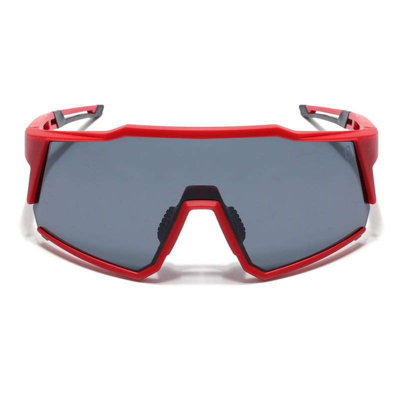 Eyejack Red Wrap Around Sunglasses for Men & Women (5542CL1295)