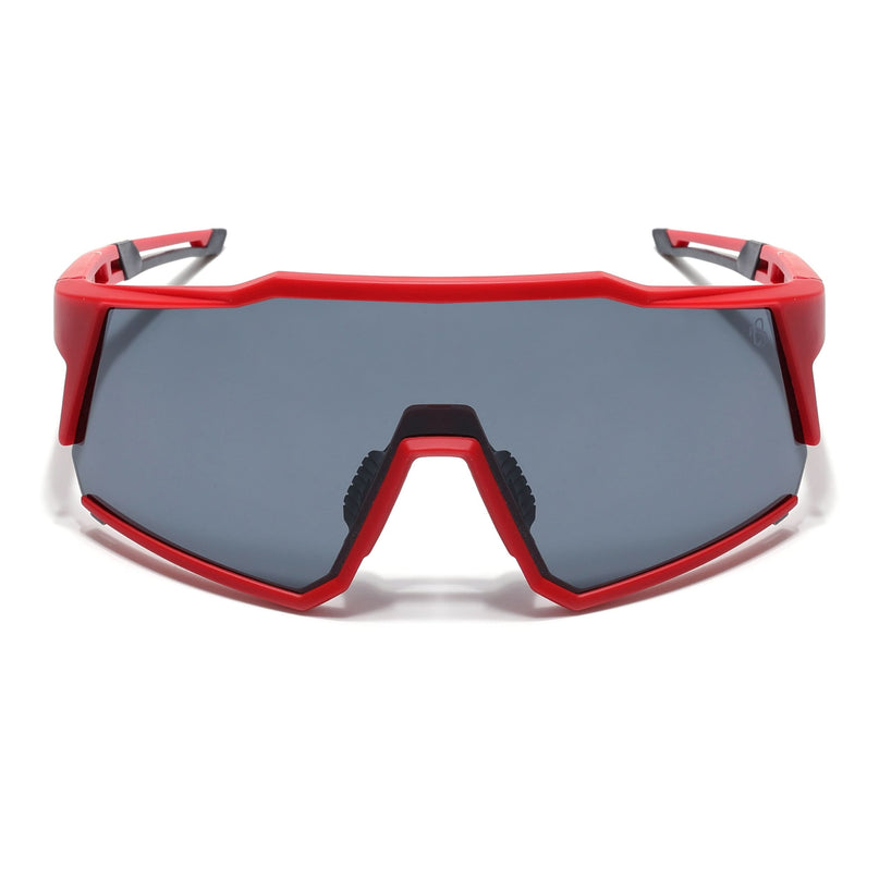 Eyejack Red Wrap Around Sunglasses for Men & Women (5542CL1295)
