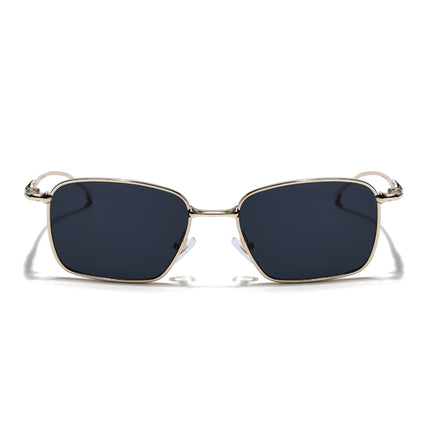Rectangle Sunglasses for Men & Women (Black Lens | Golden Frame - MG7817)