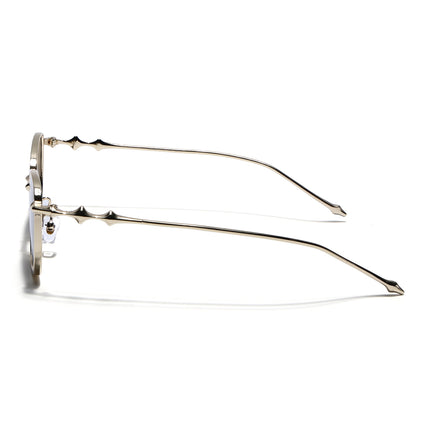 Rectangle Sunglasses for Men & Women (Black Lens | Golden Frame - MG7817)