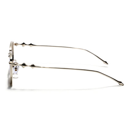 Rectangle Sunglasses for Men & Women (Brown Lens | Golden Frame - MG7818)