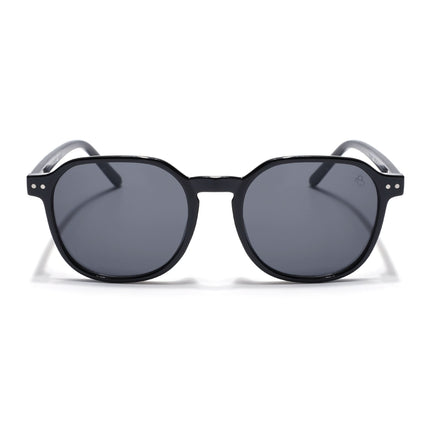 Eyejack Black Round Sunglasses for Men & Women (5587CL1192)