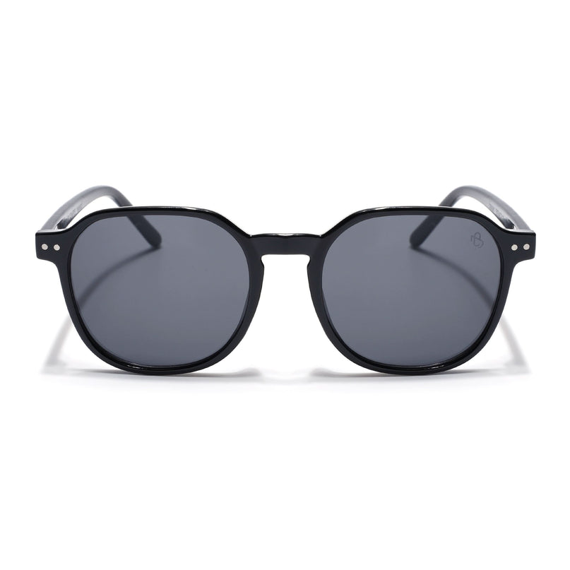 Eyejack Black Round Sunglasses for Men & Women (5587CL1192)