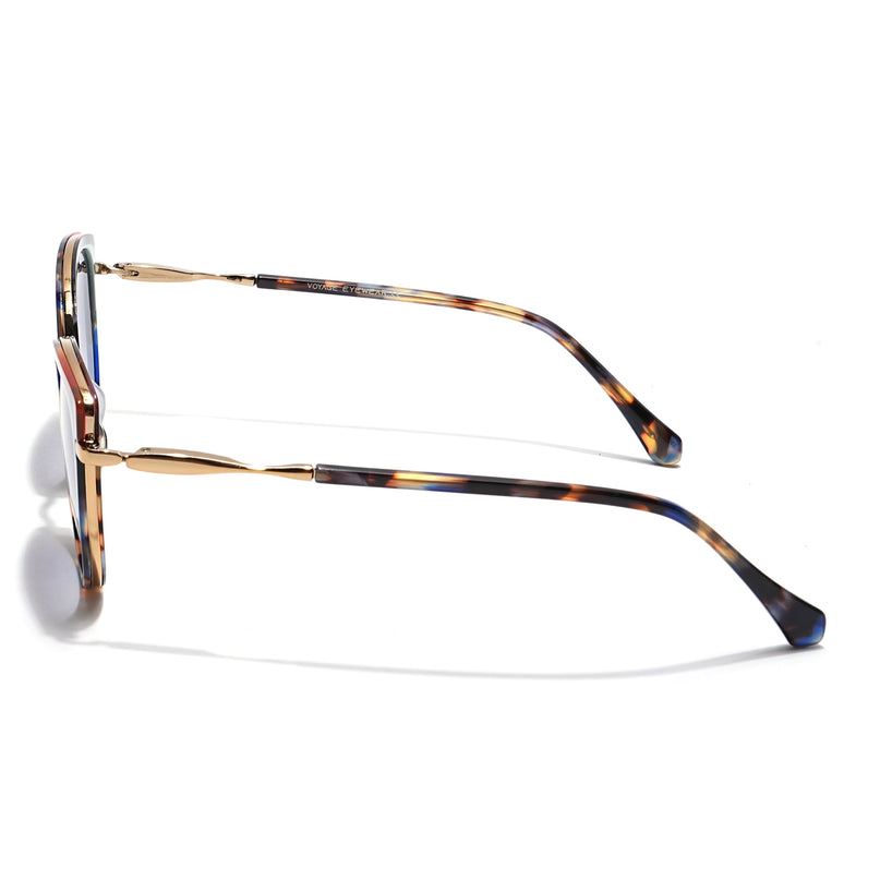 Voyage Select Cateye Sunglasses (Grey & Clear Lens | Demi Brown & Golden Frame - SLMG6104)