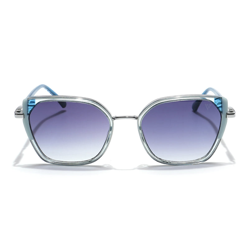 Voyage Select Cateye Sunglasses (Grey & Clear Lens | Grey Frame - SLMG6106)