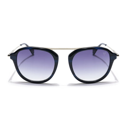 Voyage Select Wayfarer Sunglasses (Grey & Clear Lens | Black & Blue Frame - SLMG6115)